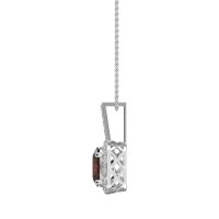 Oval Halo Necklace