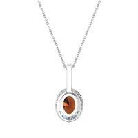 Oval Halo Necklace