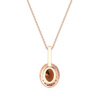 Oval Halo Necklace