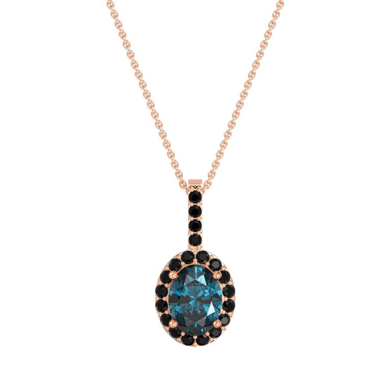 Oval Halo Necklace