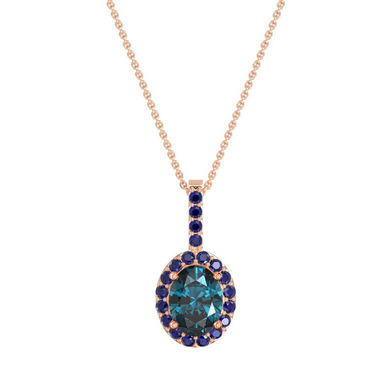 Oval Halo Necklace