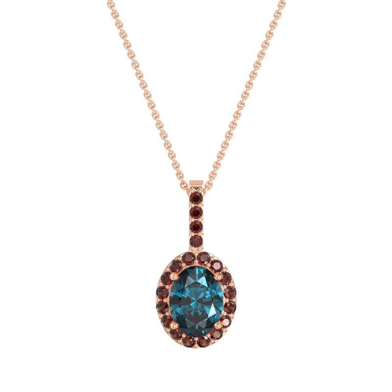 Oval Halo Necklace