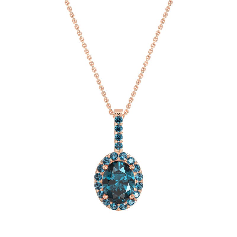 Oval Halo Necklace