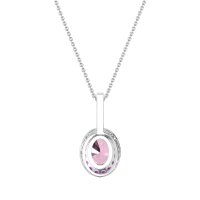 Oval Halo Necklace