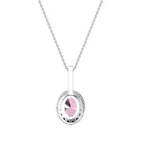 Oval Halo Necklace