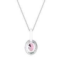 Oval Halo Necklace