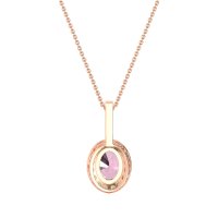 Oval Halo Necklace