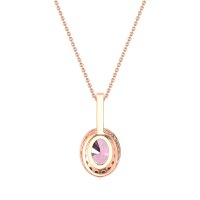 Oval Halo Necklace