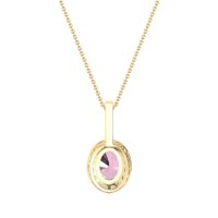 Oval Halo Necklace
