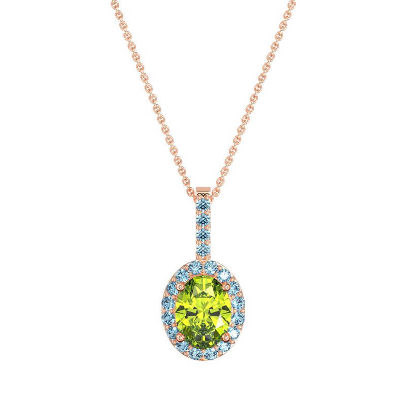 Oval Halo Necklace