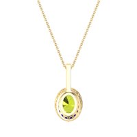 Oval Halo Necklace