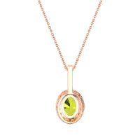 Oval Halo Necklace