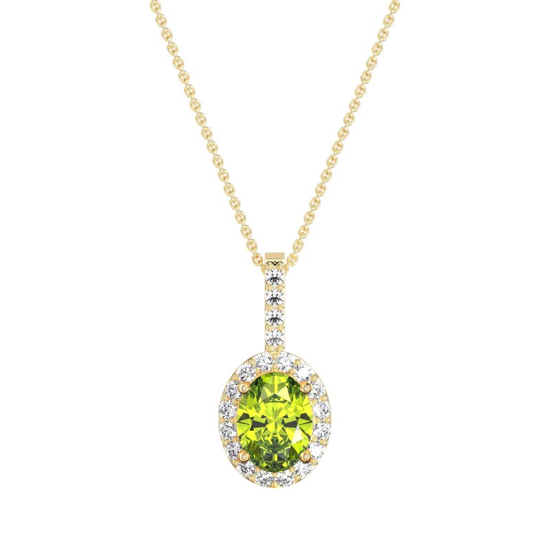 Oval Halo Necklace