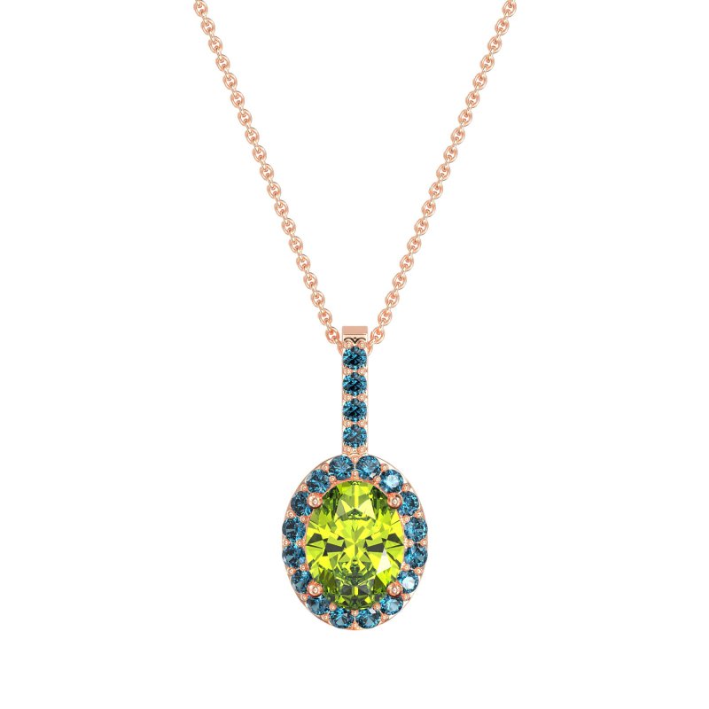 Oval Halo Necklace