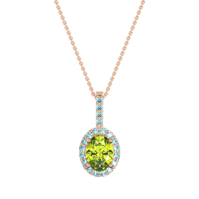 Oval Halo Necklace