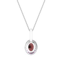 Oval Halo Necklace