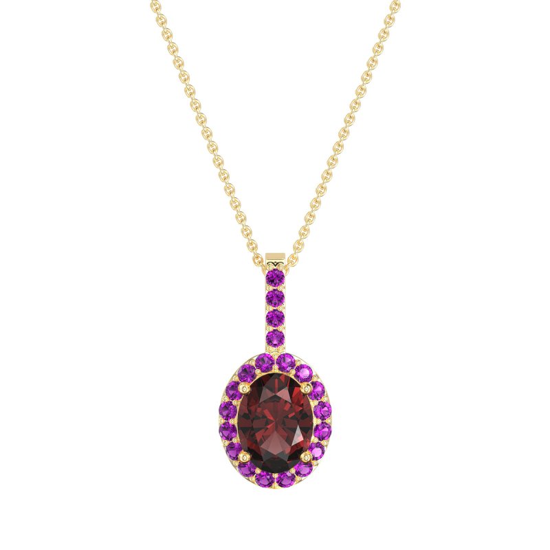 Oval Halo Necklace