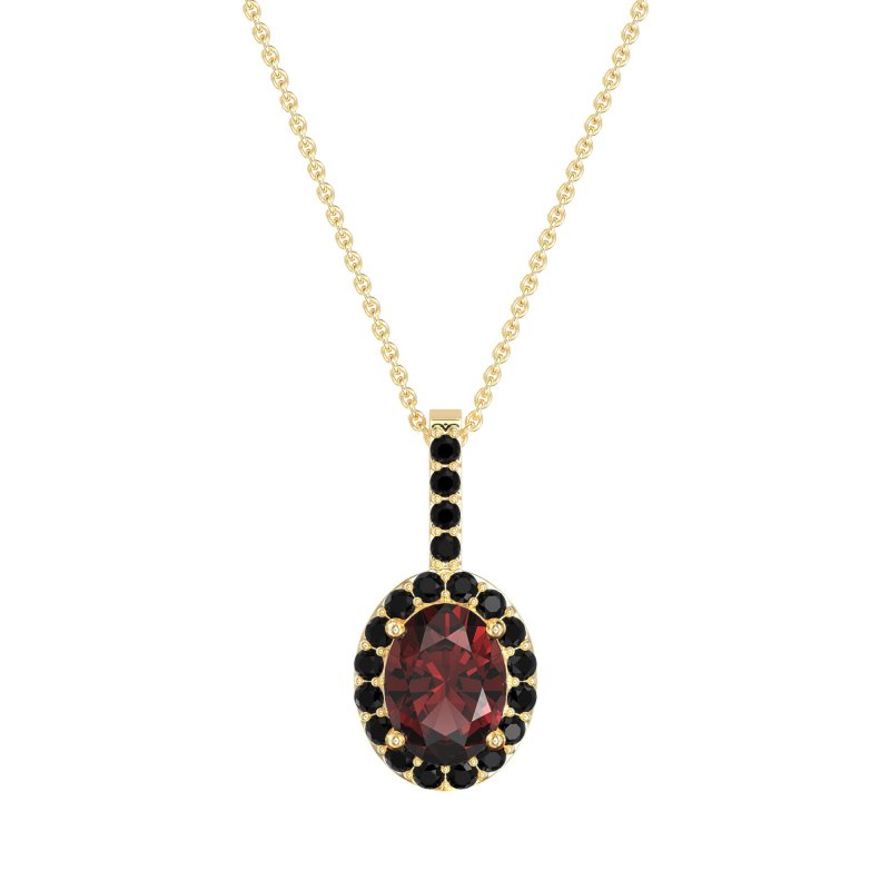 Oval Halo Necklace