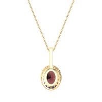 Oval Halo Necklace