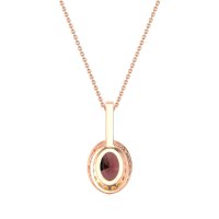 Oval Halo Necklace