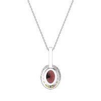 Oval Halo Necklace