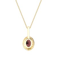 Oval Halo Necklace