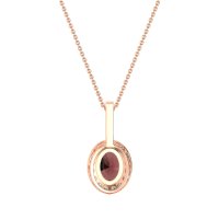 Oval Halo Necklace