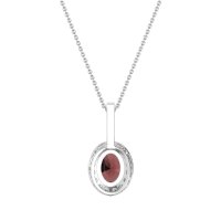 Oval Halo Necklace