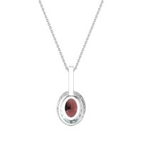 Oval Halo Necklace