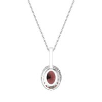 Oval Halo Necklace