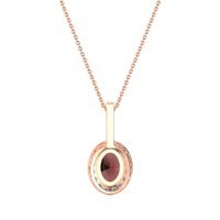 Oval Halo Necklace