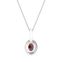 Oval Halo Necklace
