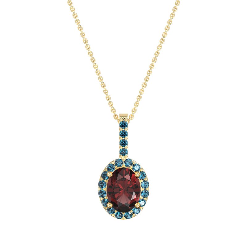Oval Halo Necklace
