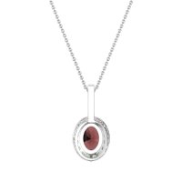 Oval Halo Necklace