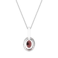 Oval Halo Necklace