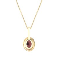 Oval Halo Necklace