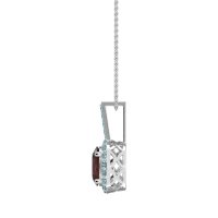 Oval Halo Necklace