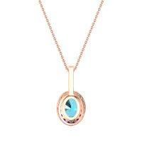 Oval Halo Necklace