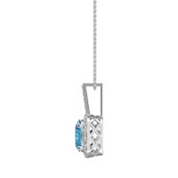 Oval Halo Necklace