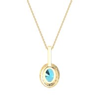 Oval Halo Necklace