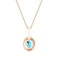 Oval Halo Necklace