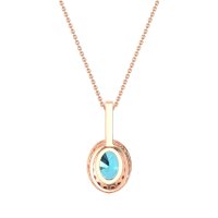 Oval Halo Necklace