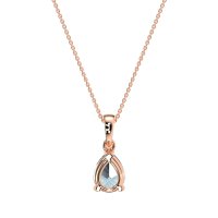 Solitaire Tear Drop Necklace