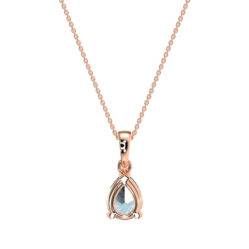 Solitaire Tear Drop Necklace