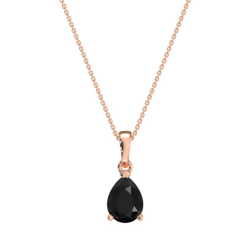 Solitaire Tear Drop Necklace