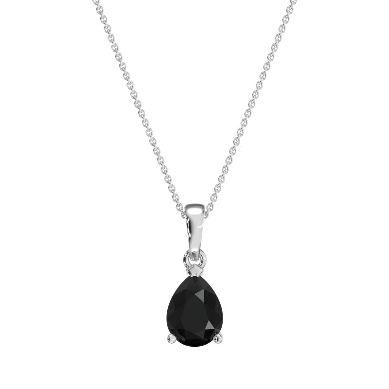 Solitaire Tear Drop Necklace