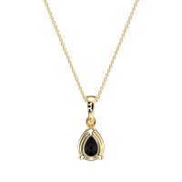 Solitaire Tear Drop Necklace