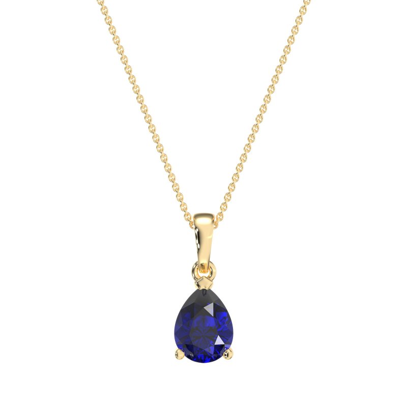 Solitaire Tear Drop Necklace