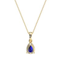 Solitaire Tear Drop Necklace