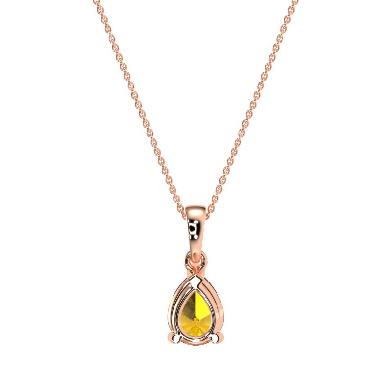 Solitaire Tear Drop Necklace